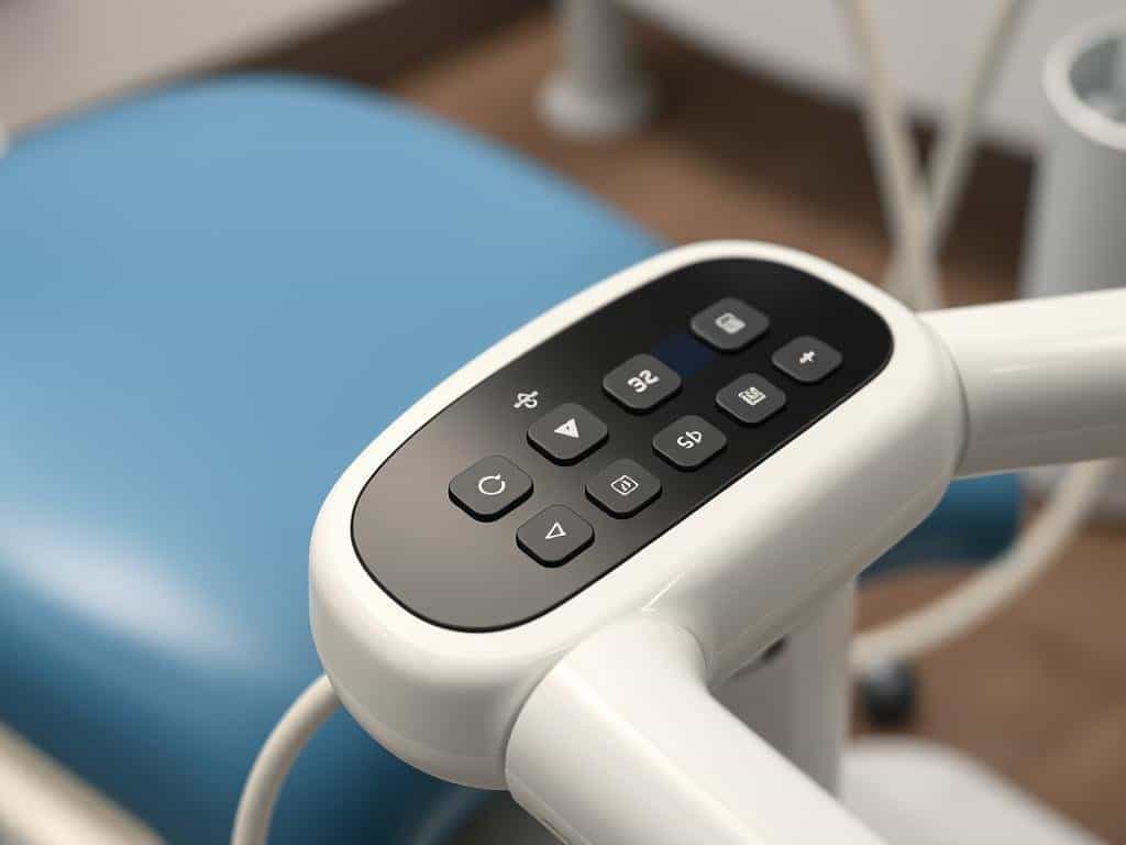Control panel of a modern dental chair