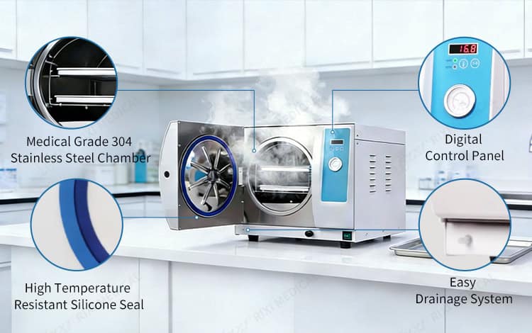 18L autoclave sterilizer detail image 3