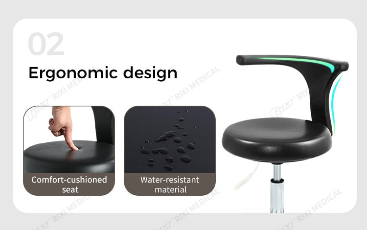adjustable dentist stool detail image 3