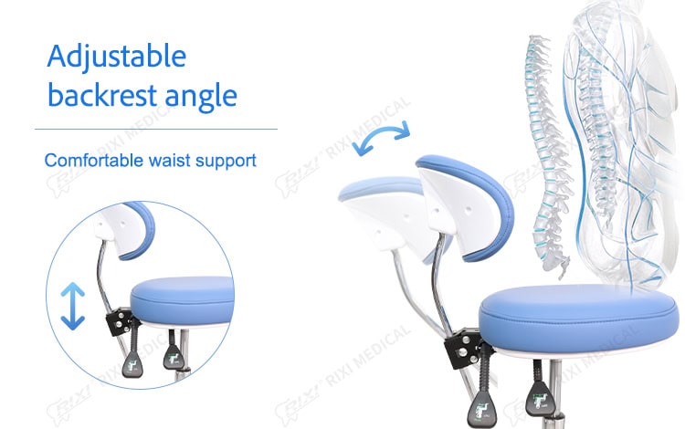 adjustable dentist stool detail image 2