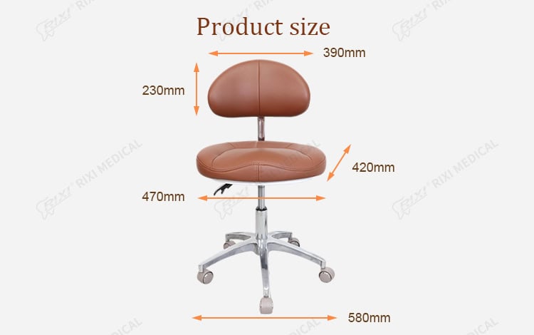 leather dentist stool detail image 5