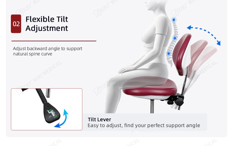 dentist stool with backrest detail image 5