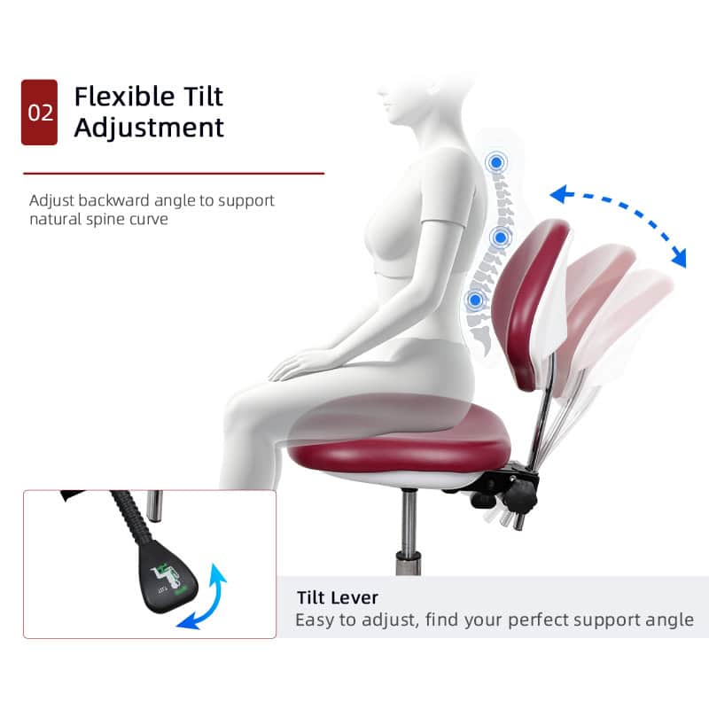 dentist stool with backrest main image 5