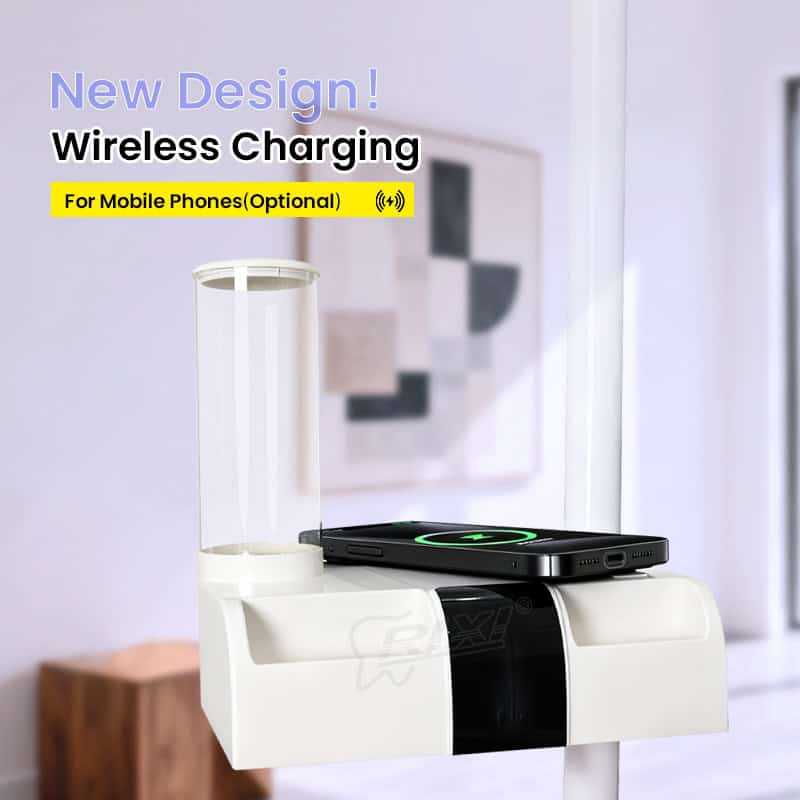 Dental Chair Tissue Box Organizer with Cup Holder and Wireless Charging main image 8
