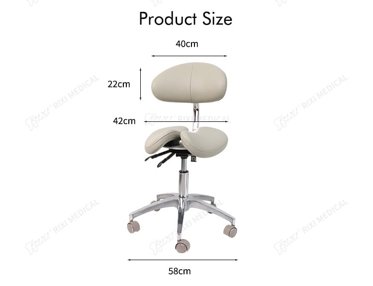 dental saddle stool with backrest detail image 5
