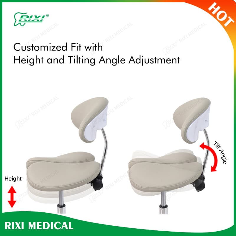 dental saddle stool with backrest main image 26