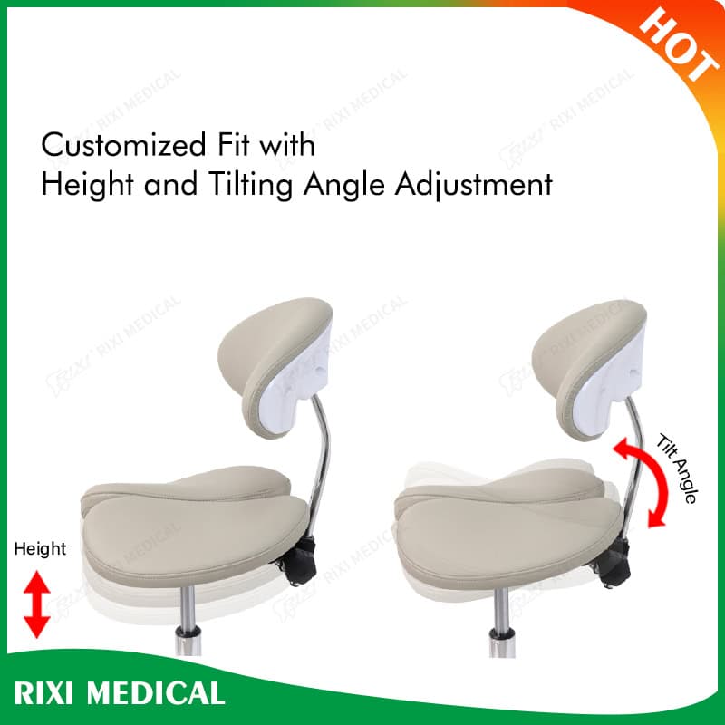 dental saddle stool with backrest main image 27