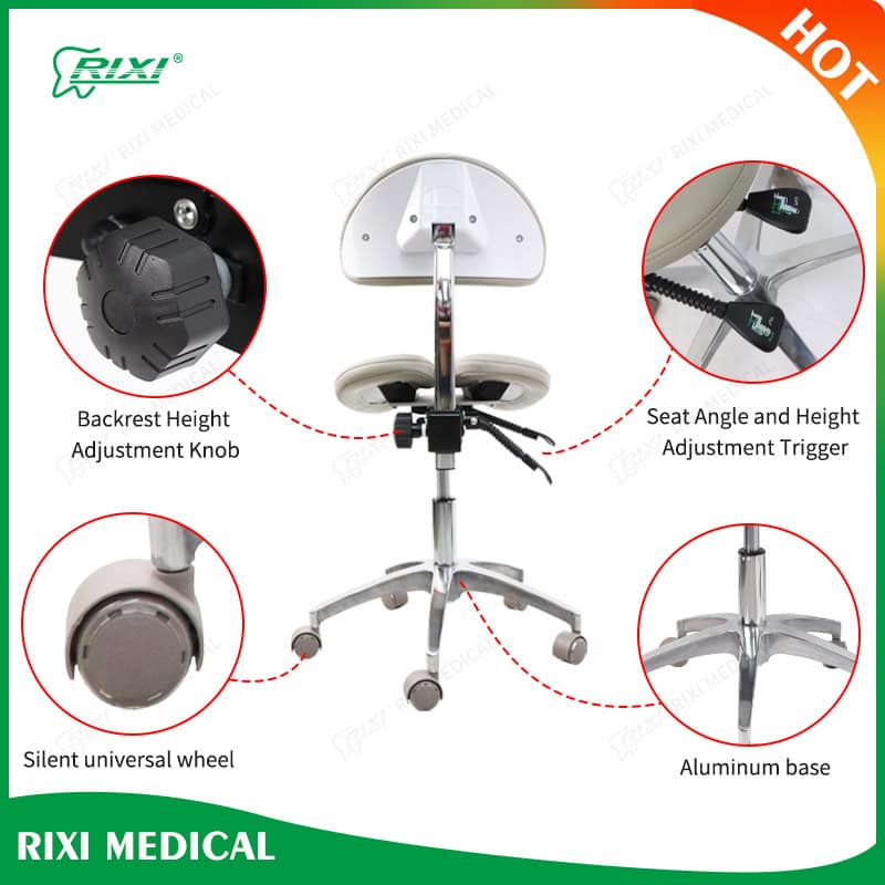 dental saddle stool with backrest main image 40