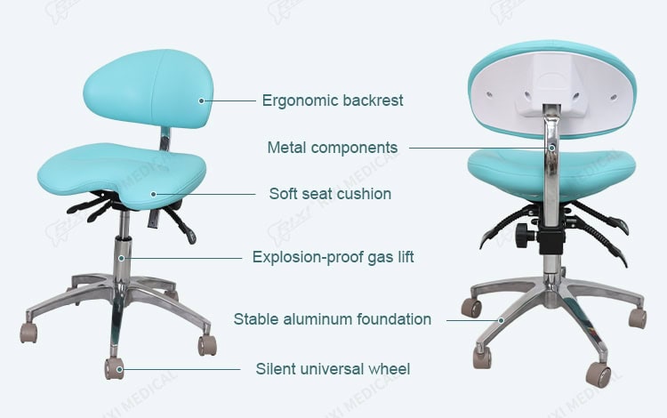 ergonomic dentist stool detail image 4