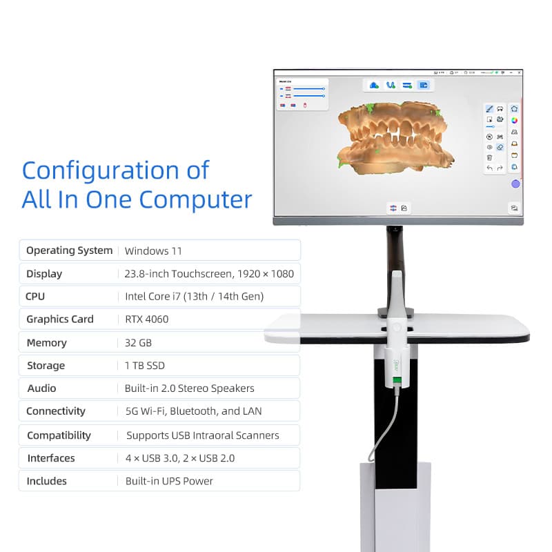 intraoral scanner cart with UPS main image 4