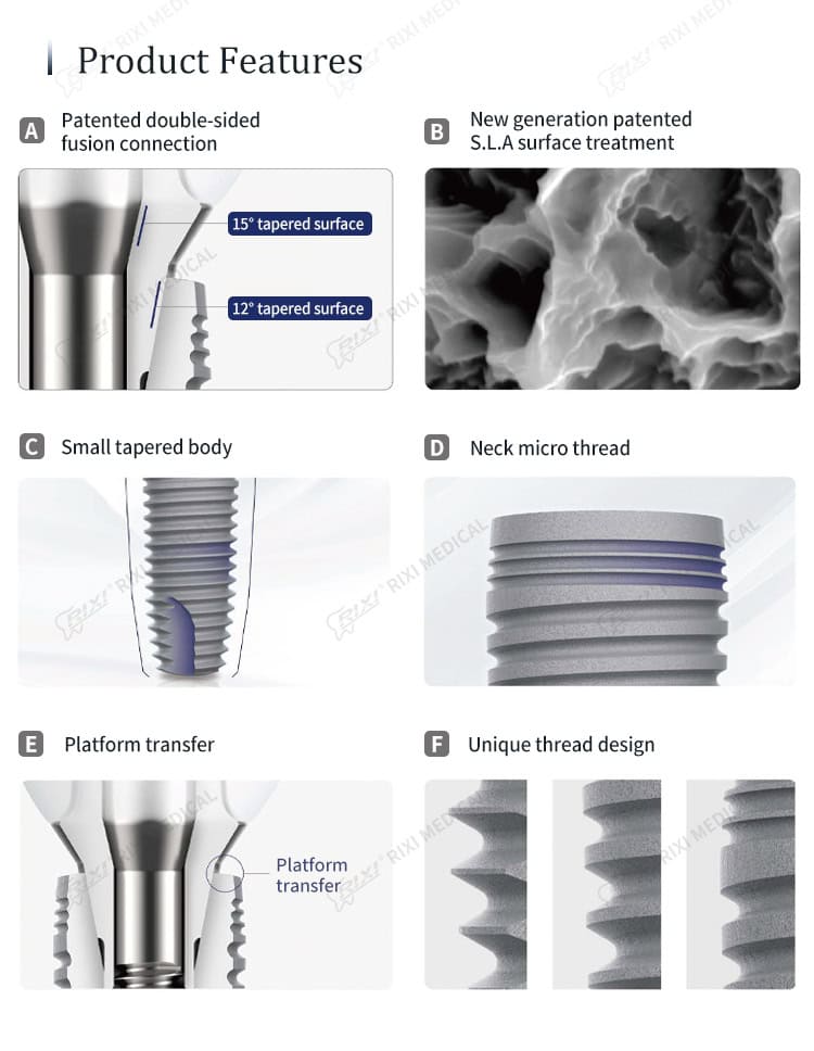titanium dental implant fixture detail image 4