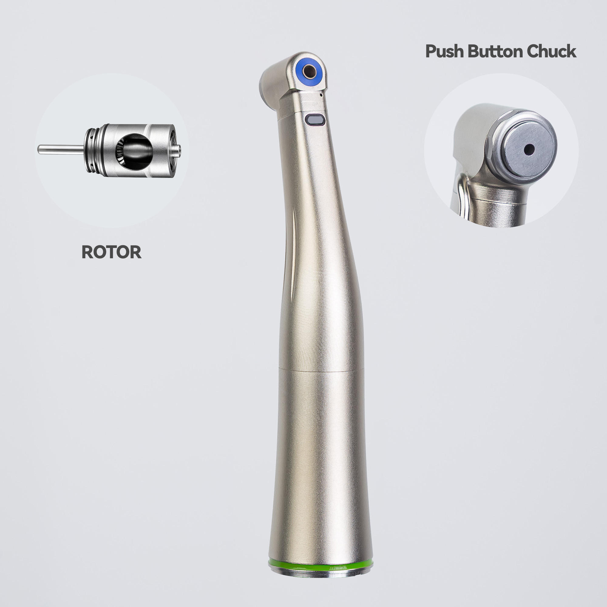 RIXI handpiece push-button chuck and drive component detail
