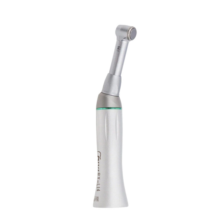 RIXI RX-L14 64:1 low-speed dental contra-angle handpiece, angled view