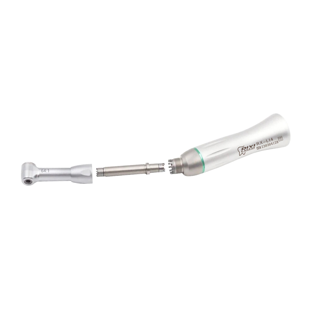Separated head, drive shaft and handle of the RIXI RX-L14 64:1 contra-angle handpiece