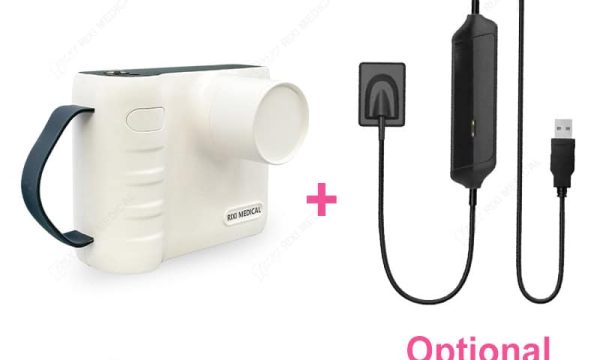 Handheld portable dental X-ray unit photographed for OEM document handover review