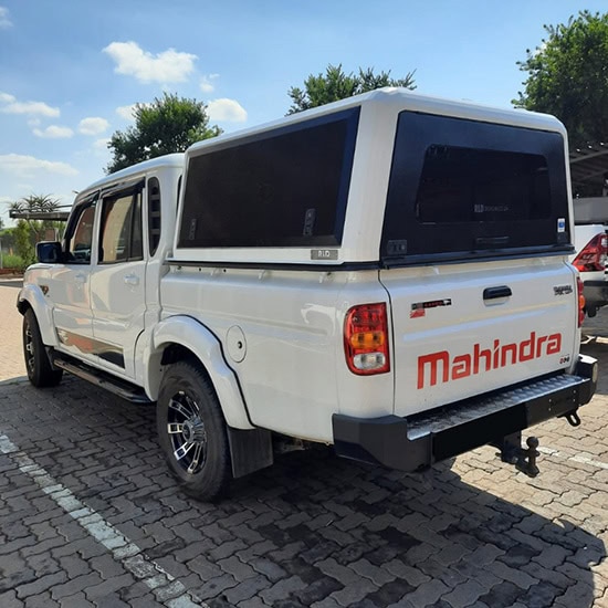 Durable stainless steel canopies for Mahindra trucks, providing superior protection and style, custom-fit for enhanced vehicle utility and safety.