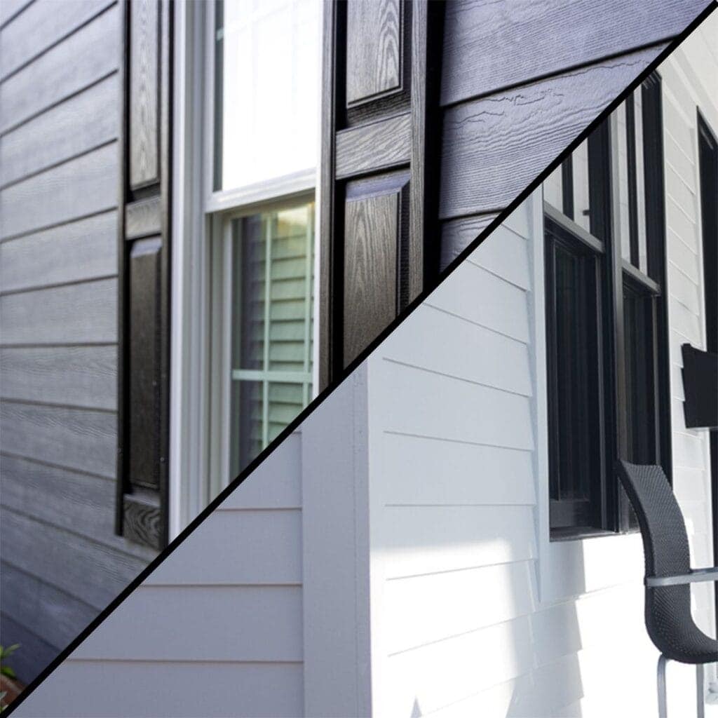 Comparison of James Hardie and LP SmartSide siding on Colorado homes showing durability and style.