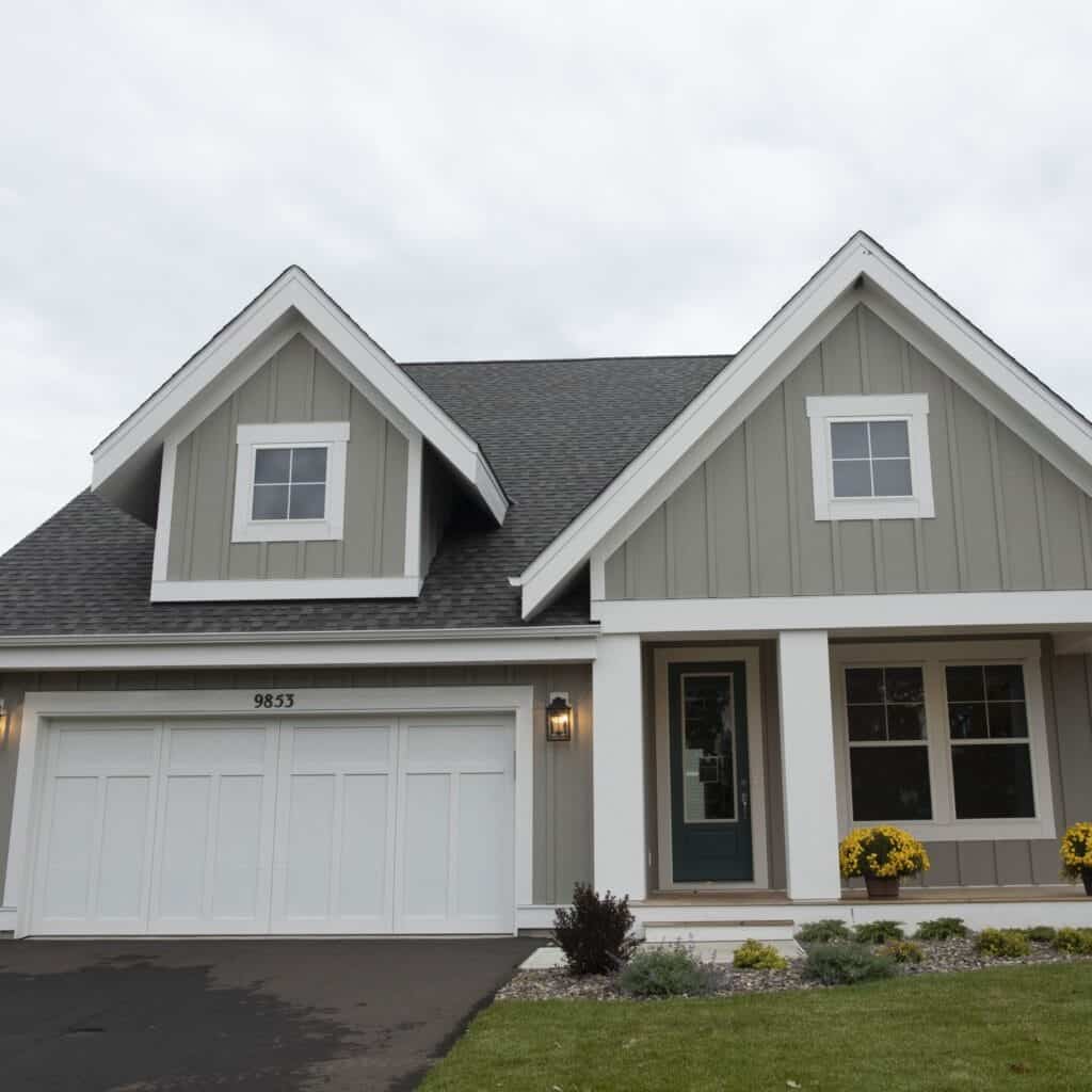 House exterior with LP SmartSide siding in Prairie Clay