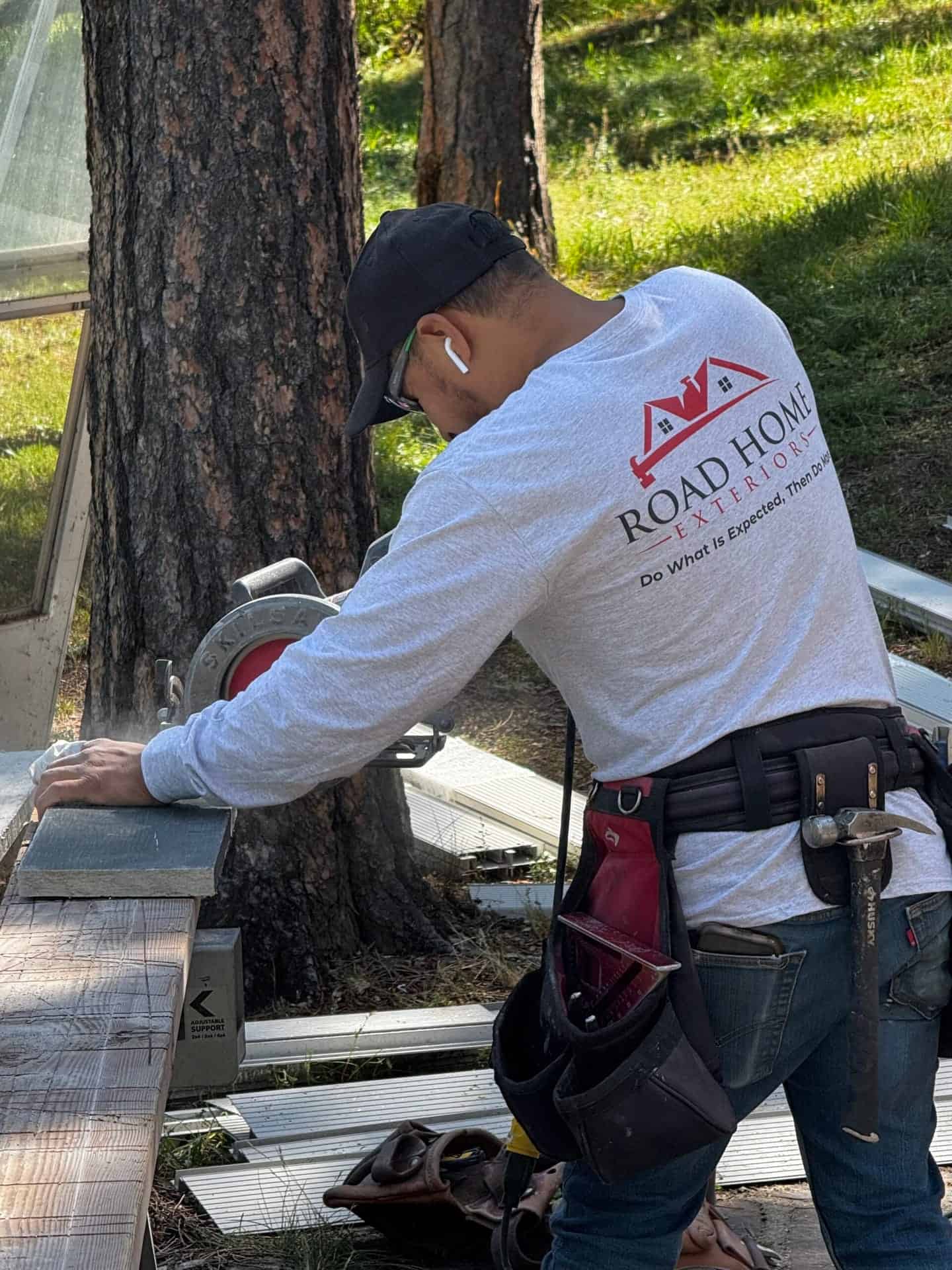 Road Home Exteriors crew installing fire resistant exterior materials in Colorado