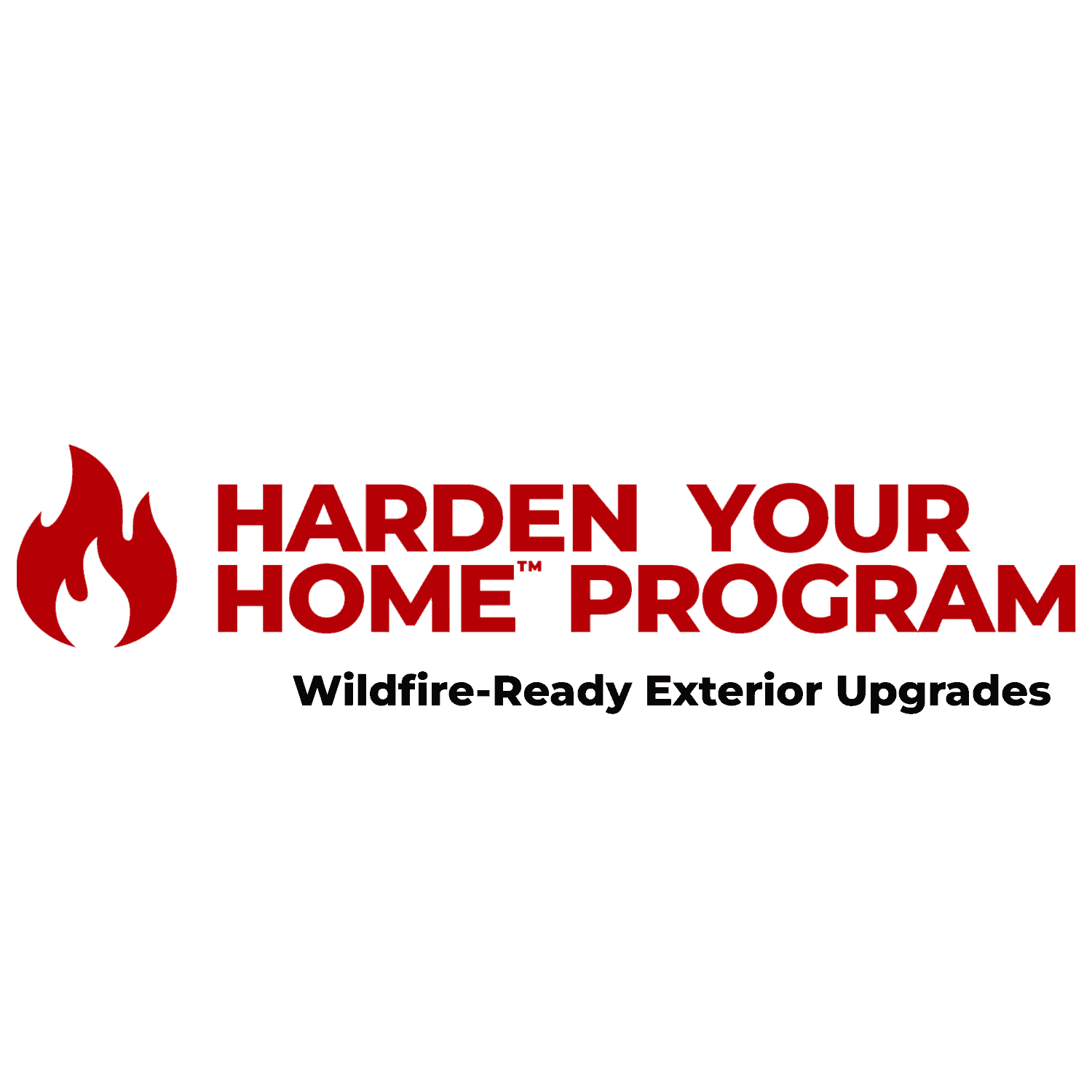 Harden Your Home™ Program logo for wildfire mitigation upgrades including roofing siding and windows in Colorado