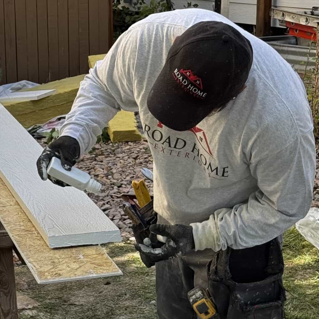 LP SmartSide siding installation on a Denver area home by Road Home Exteriors