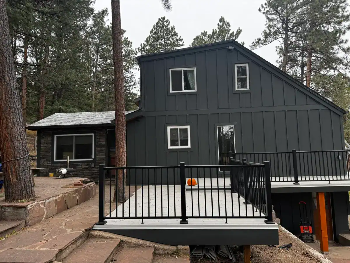 Mountain home exterior renovation completed by Road Home Exteriors in Indian Hills Colorado