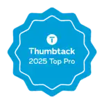 Thumbtack Top Pro 2025 badge awarded to Road Home Exteriors