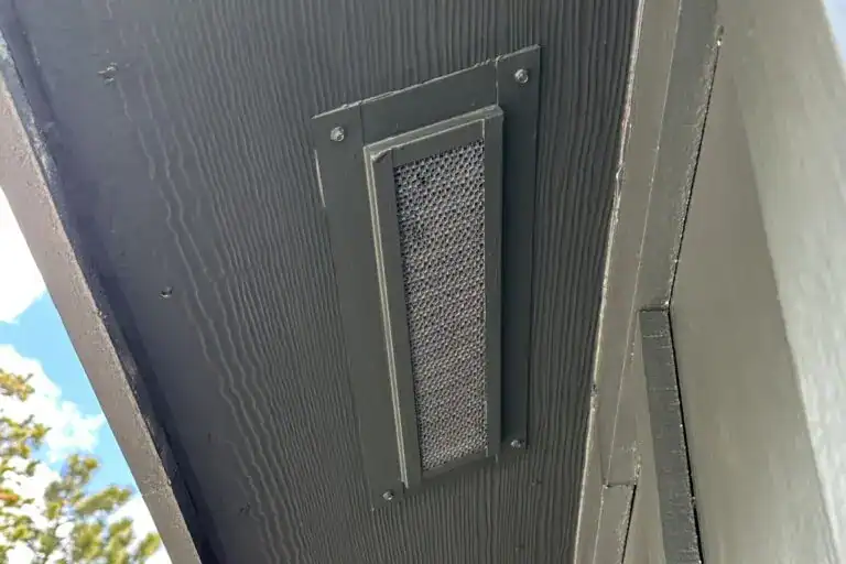 Vulcan Vent ember-resistant vent installed on a Colorado home for wildfire protection.
