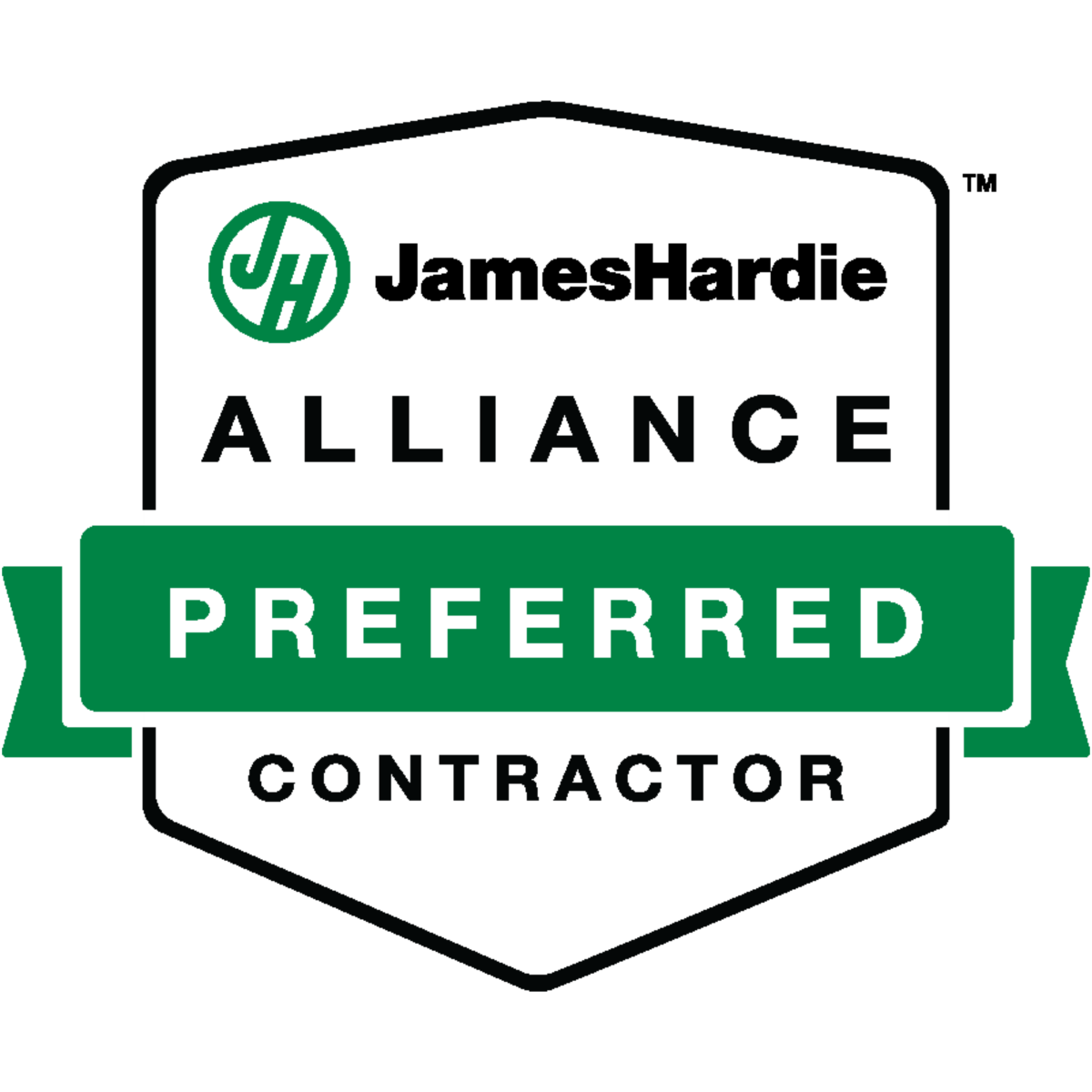 James Hardie Alliance Preferred Contractor badge for Road Home Exteriors