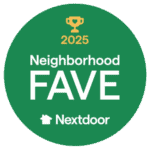 Nextdoor Neighborhood Fave 2025 badge for Road Home Exteriors