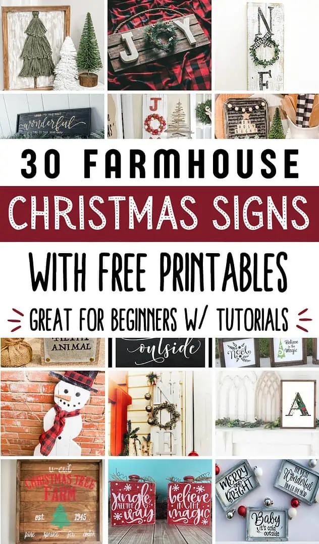 30 Farmhouse Rustic DIY Christmas Signs and Free SVGs 35 farmhouse rustic diy Christmas signs