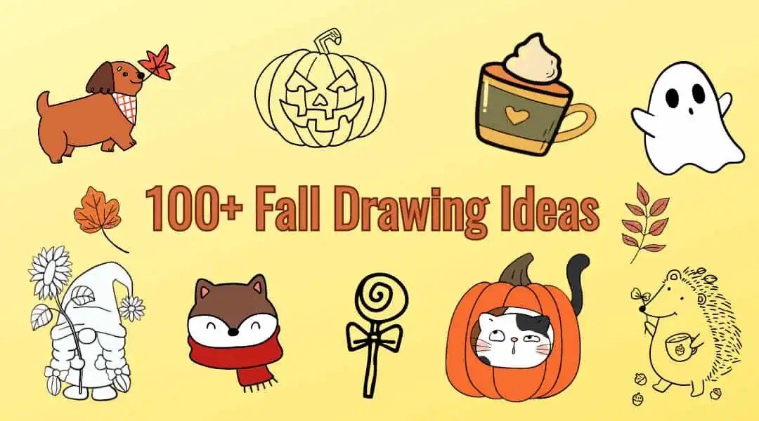 100+ Easy Fall Drawing Ideas + Step-by-Step Tutorials 3 fall drawing ideas doodles
