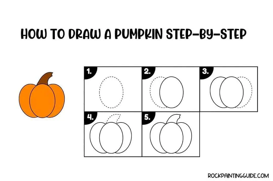 100+ Easy Fall Drawing Ideas + Step-by-Step Tutorials 11 Step-by-step guide to drawing a pumpkin for fall and Halloween.