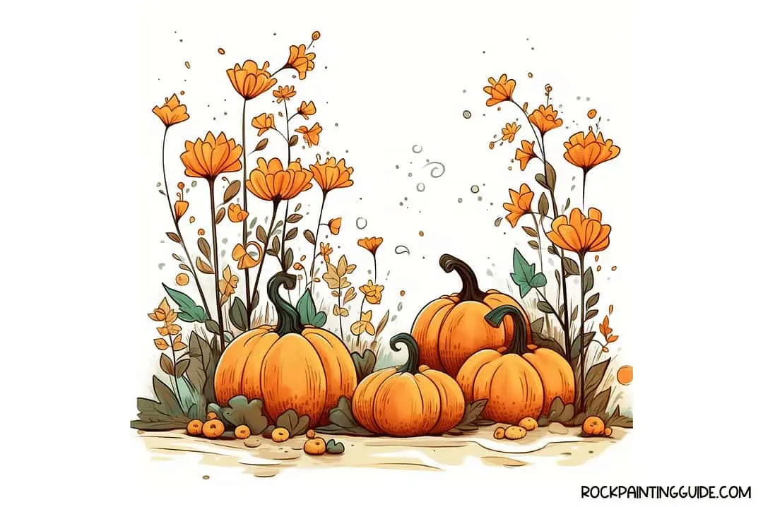 100+ Easy Fall Drawing Ideas + Step-by-Step Tutorials 12 fall drawing ideas of pumpkins and flowers