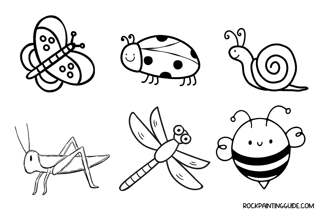 100 Easy Spring Drawing Ideas For Beginners (Step-by-Step) 6 spring insects such as butterfly, ladybug, snail , grasshopper, dragonfly and bee