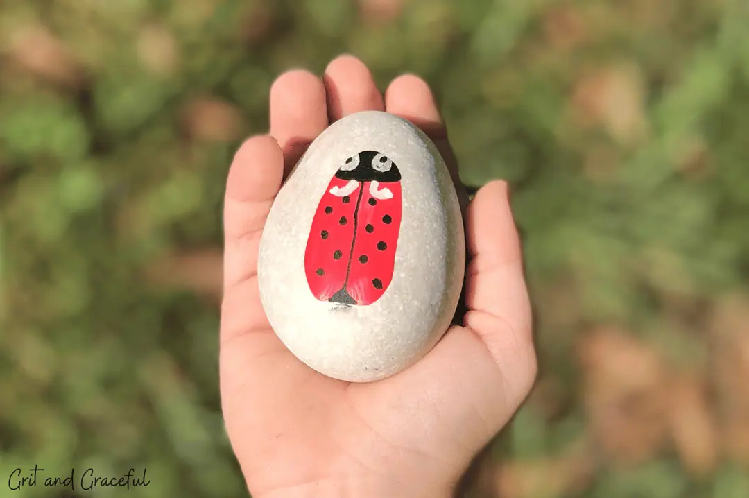 27 Fun Rock Painting Ideas For Preschoolers, No PaintBrush Required! 11 ladybug painted rock