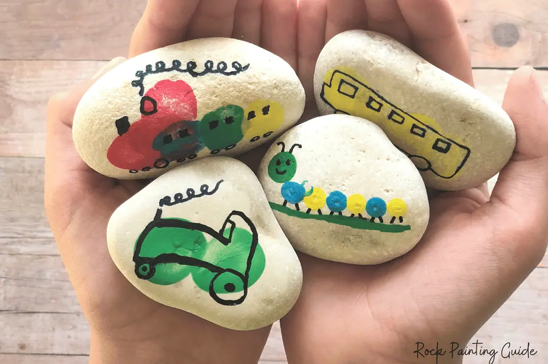 27 Fun Rock Painting Ideas For Preschoolers, No PaintBrush Required! 3 rock painting ideas for preschoolers