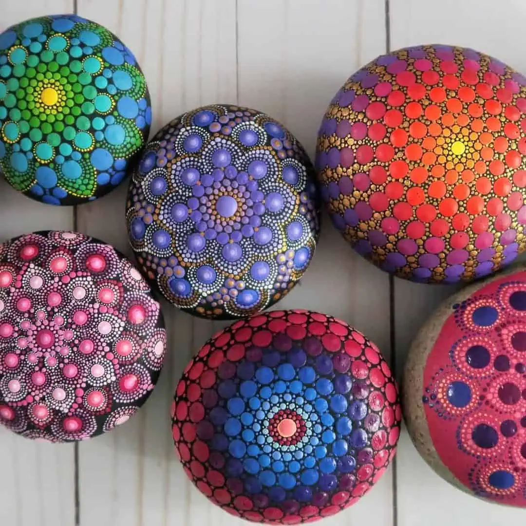 Home 14 mandala painted rocks