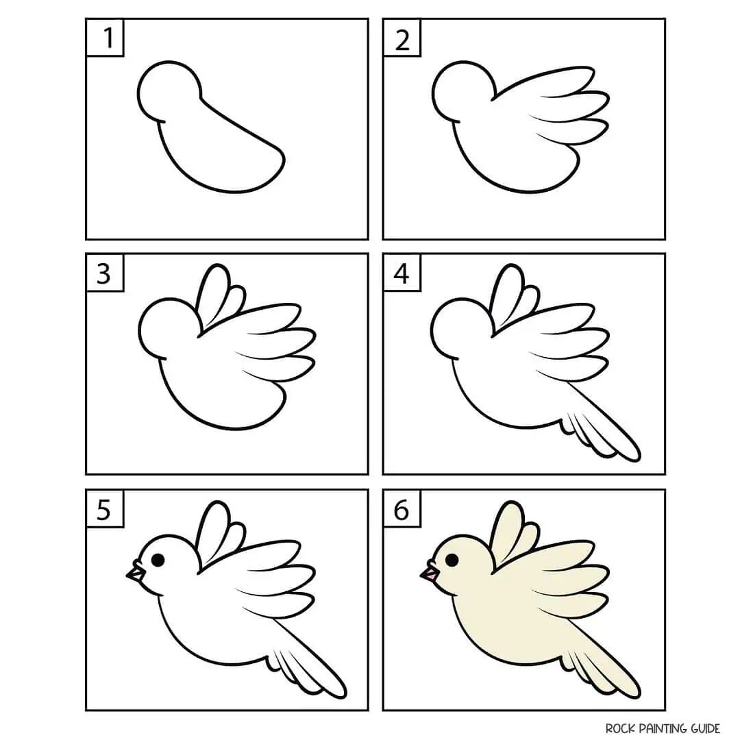 5 Cute Easter Drawing Ideas with Video & Printables Included 8 how to draw a dove