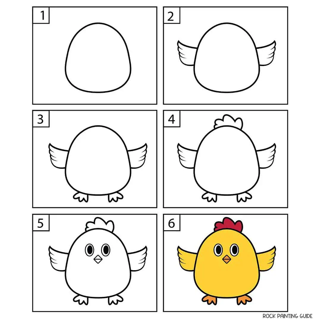 5 Cute Easter Drawing Ideas with Video & Printables Included 6 how to draw an easter chick