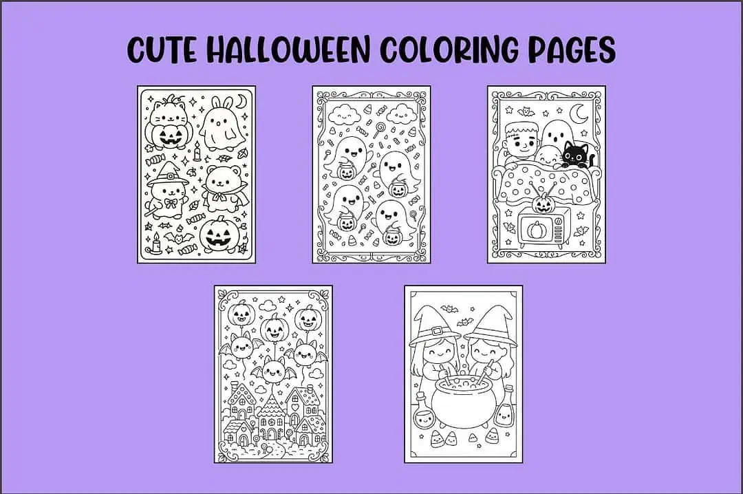 The Cutest Free Halloween Coloring Sheets for Kids 4 halloween coloring sheets