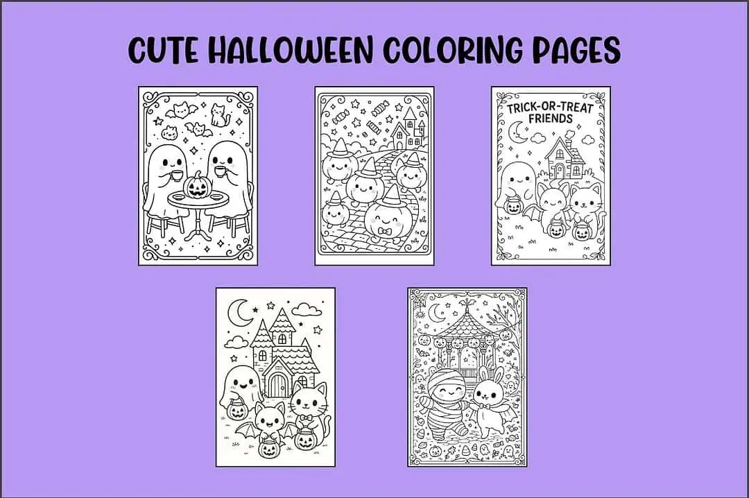 The Cutest Free Halloween Coloring Sheets for Kids 5 halloween coloring sheets