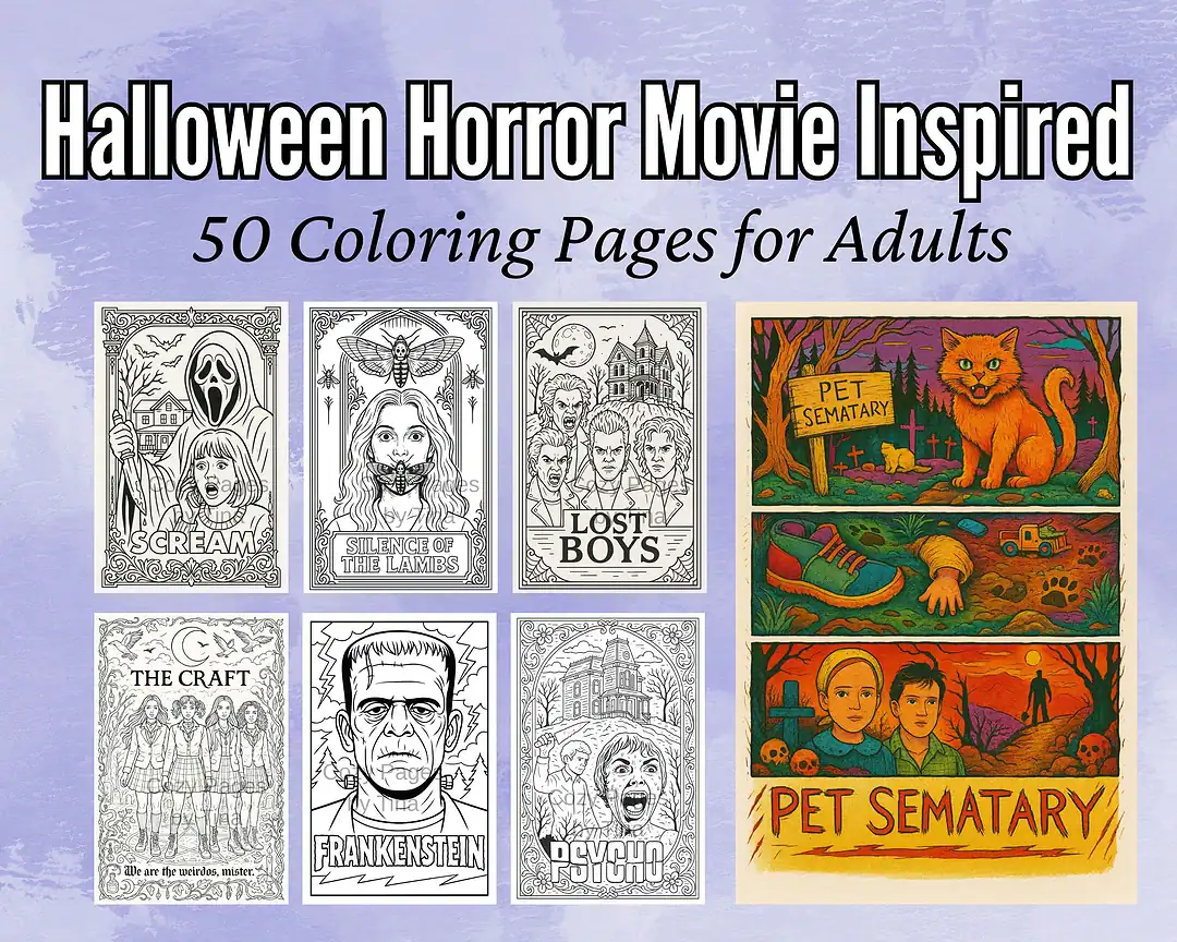 The Best Halloween Coloring Books to Celebrate Fall's Spooky Season 7 Halloween movie coloring book