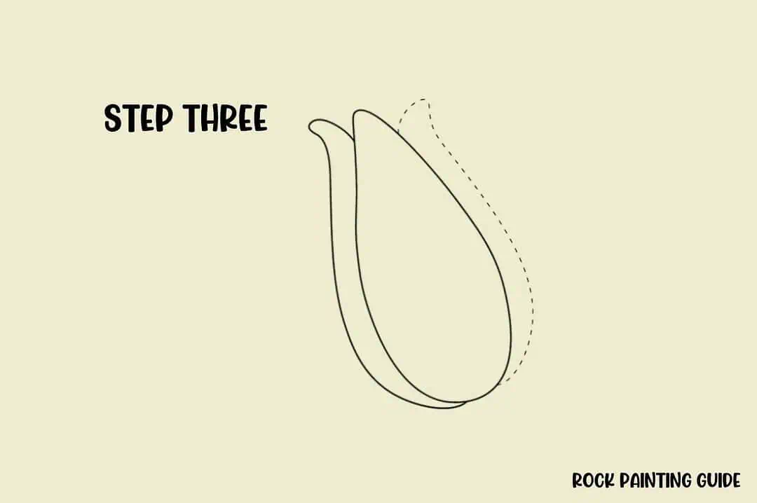 How to Draw a Tulip (Easy Step-by-Step Drawing) 6 third step of how to draw a tulip