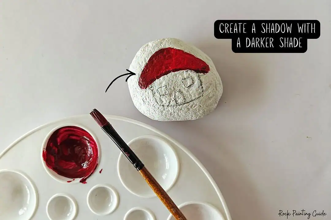Cute Mushroom House Painted Rocks: Easy Fairy Garden DIY 8 Mushroom house Painted Rocks Step 4