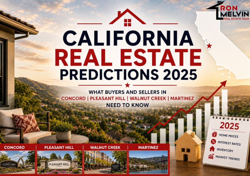 California real estate market forecast for 2025 in Walnut Creek, Concord, Pleasant Hill, Martinez.