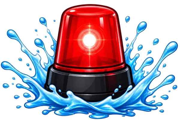 Emergency Water Alarm Splash Icon