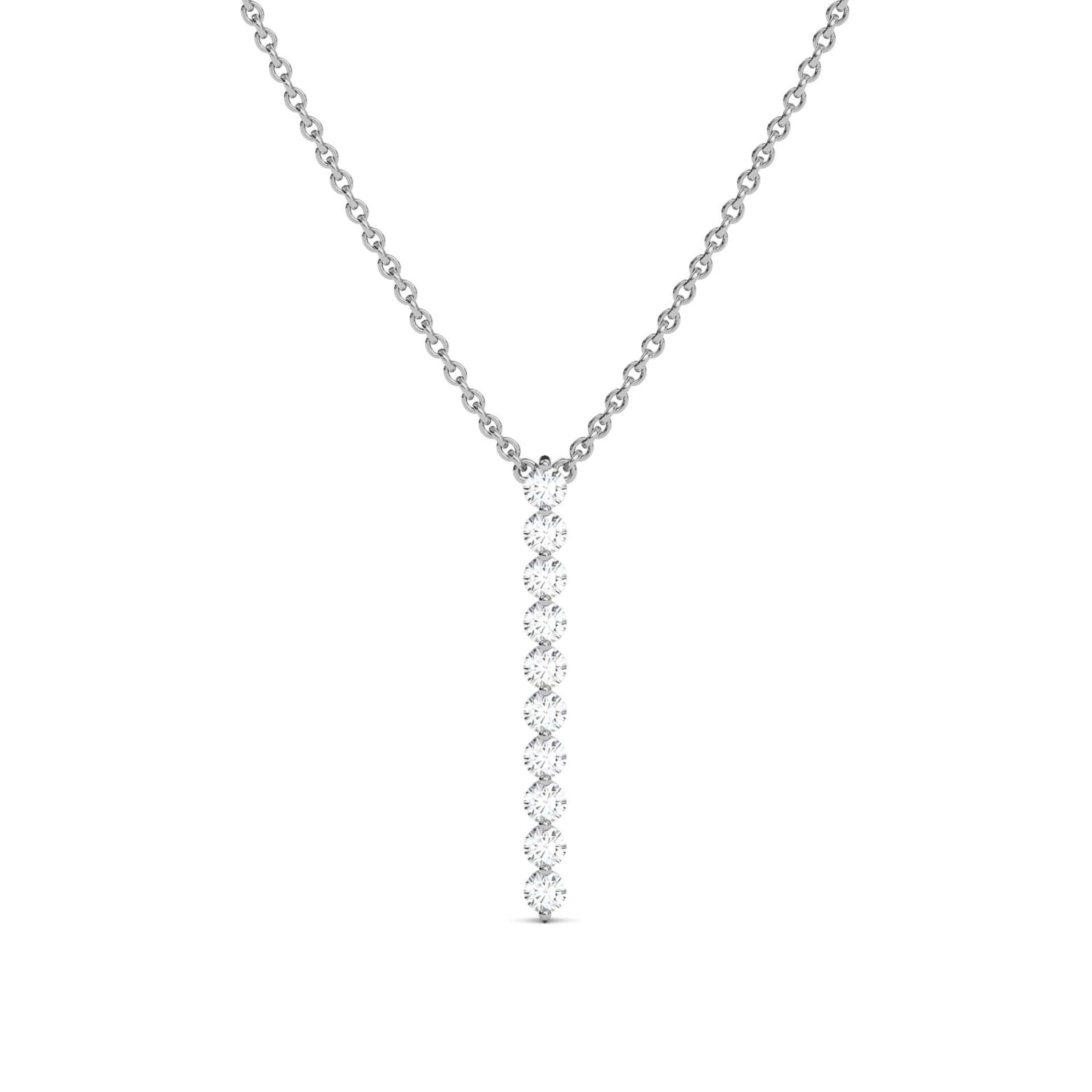 Diamond Trickle Line Necklace