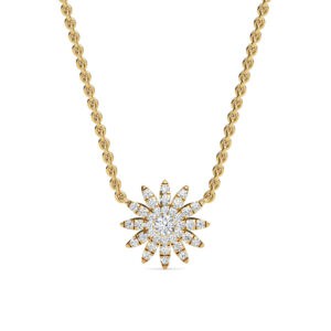 Frosted Bloom Iris Necklace