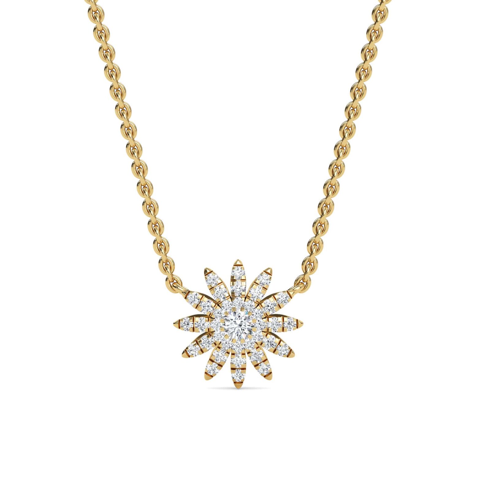 Frosted Bloom Iris Necklace